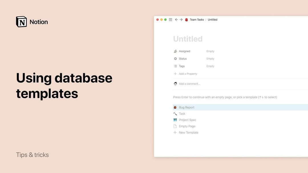 Plantillas de bases de datos