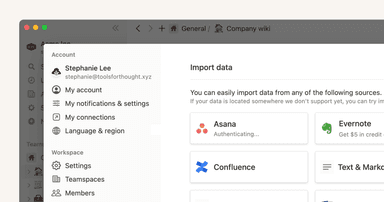 Importa proyectos desde Asana y disfruta de una experiencia de trabajo todo en uno