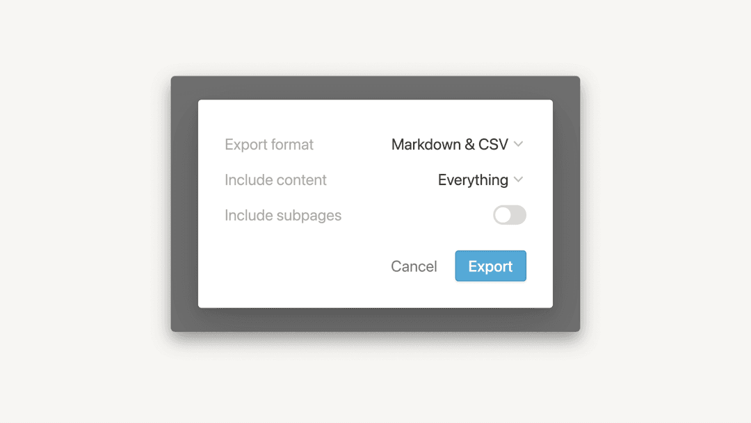 Exportar contenido