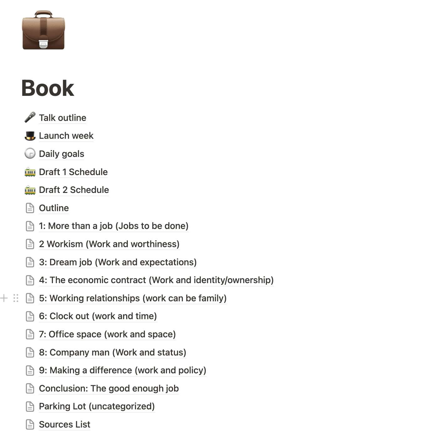 Simoâs homepage for his book. Each chapter has its own page and gives him space to capture every detail.