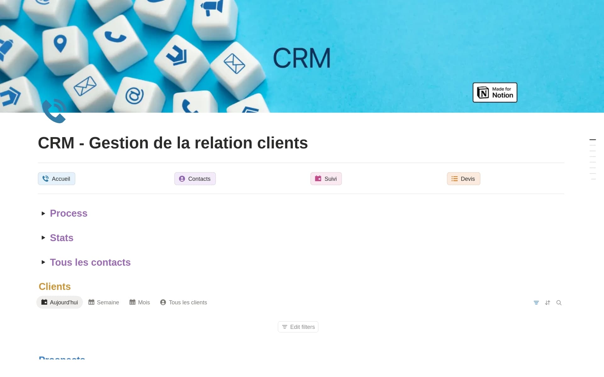 Capture dâĂ©cran de la collection Build your business in Notion par Notion