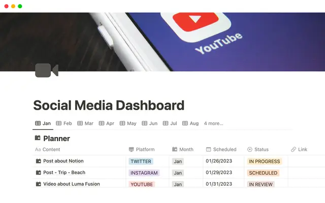 Social Media Dashboard